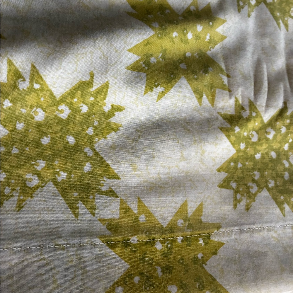 Vintage Star Patterned Green and Blue Bedding Mismatched Set